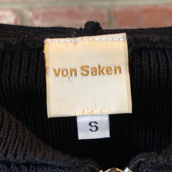 Cardigan hoodie black sweater - Picture 3 of 8